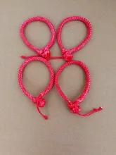 Free Shipping 4pcs 4mm*90mm Red Color ATV Soft Shackles,Synthetic Shackle for Yacht,Rope Shackle