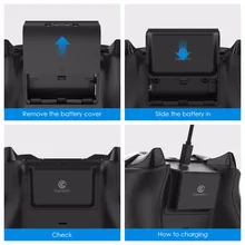 GameSir W60X192 контроллер Аккумуляторный блок для Xbox One, 2000 мАч перезаряжаемый Дополнительный внешний аккумулятор с usb-кабелем 10 футов