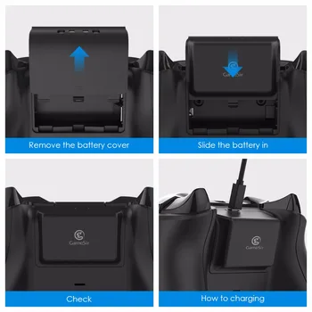 

GameSir W60X192 Controller Battery Pack for Xbox One, 2000mAh Rechargeable Extended Charger Power Bank w/ 10ft USB Cable