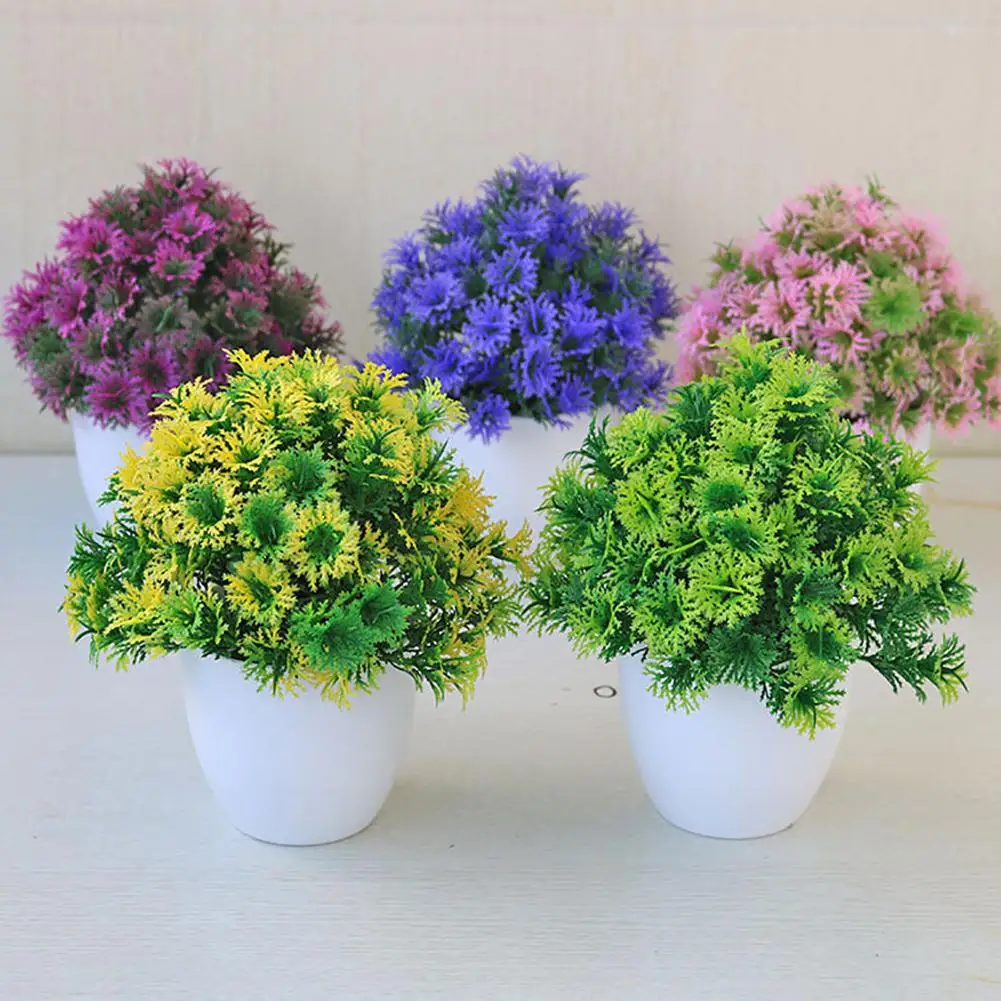 

New Arrival Artificial Plant Bonsai Fake Succulent Potted Ornament Home Hotel Garden Decor Desktop Plants