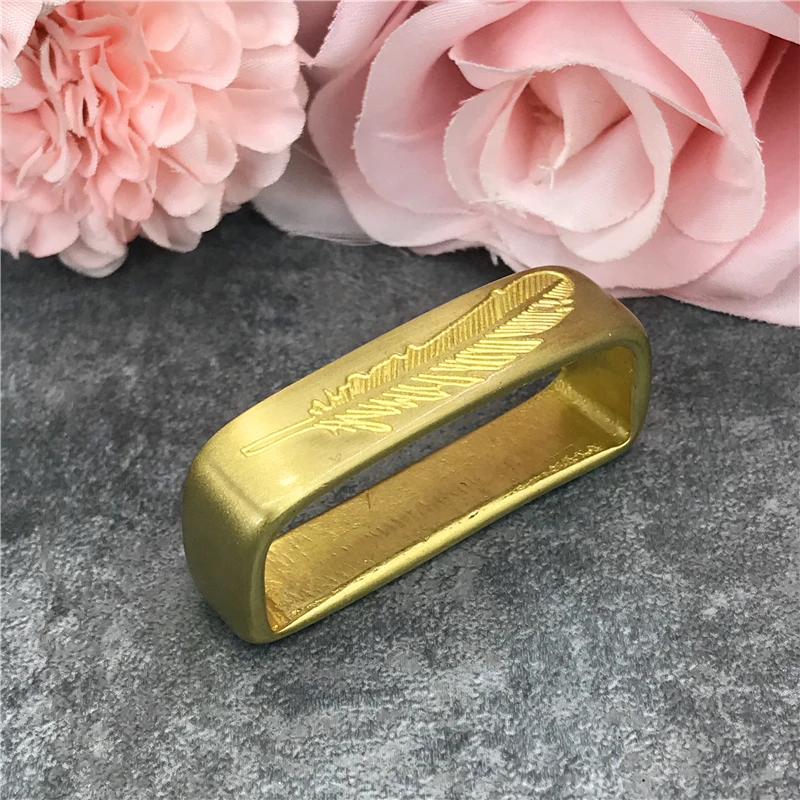 

Solid Brass Belt Buckle Loop For Men Belt Luxury DIY Leather Craft Hardware Metal Accessories For leather Belt Men BL0003