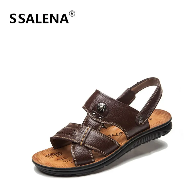 Men Summer Beach Soft Rubber Sole Sandals Male Open Toe Breathable