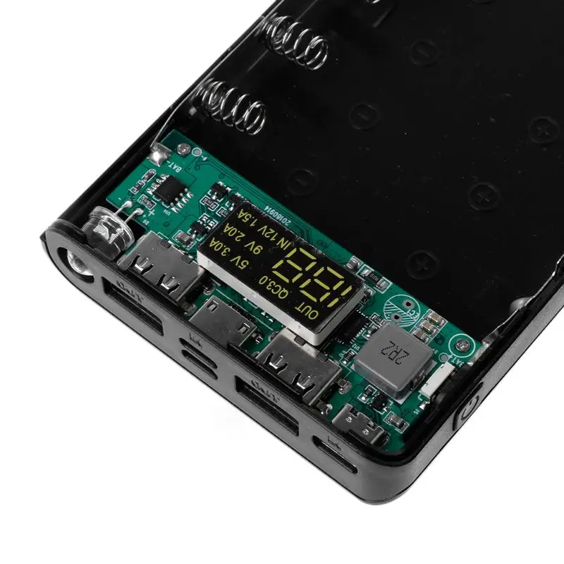 Двойной USB QC 3,0 8x18650 батарея DIY банк питания коробка зарядное устройство для iPhone Xiaomi сотовый телефон планшет T3LB