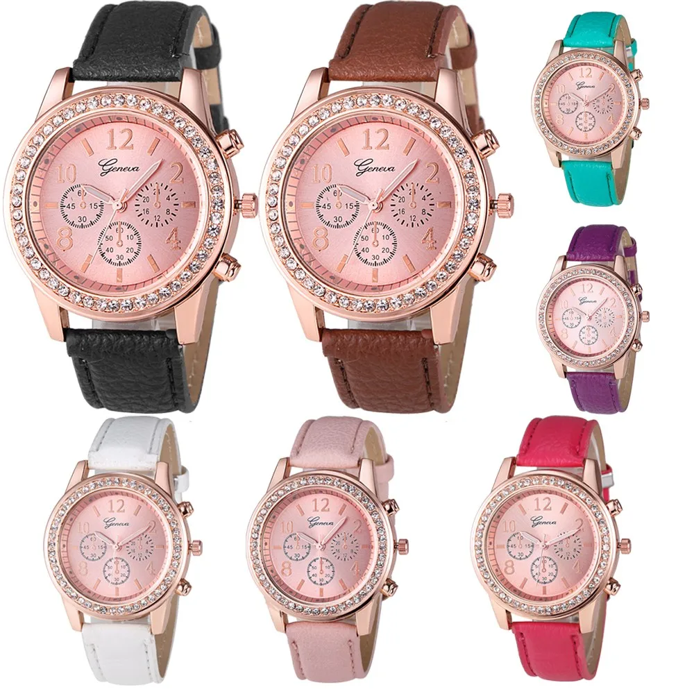 

Fashion Luxury Watches For Women Girls Roman Watch Lady Leather Strap Band Analog Quartz Wrist Watch Montre Femme