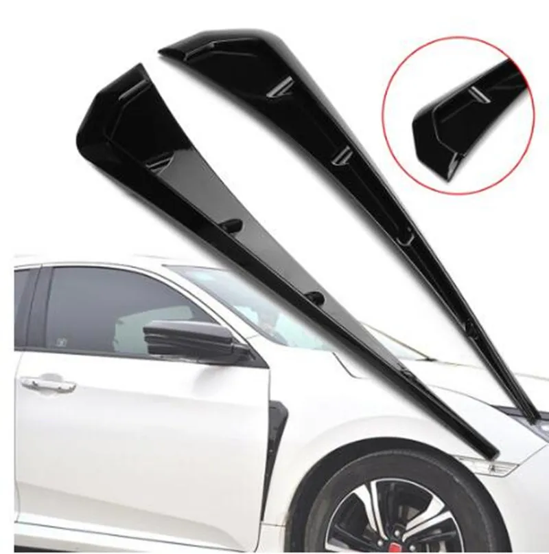 

1 Pair ABS Carbon Fibre Color Side Sticker For Fender Vent Air Wing Cover Trim For Honda For Civic 2016-2018