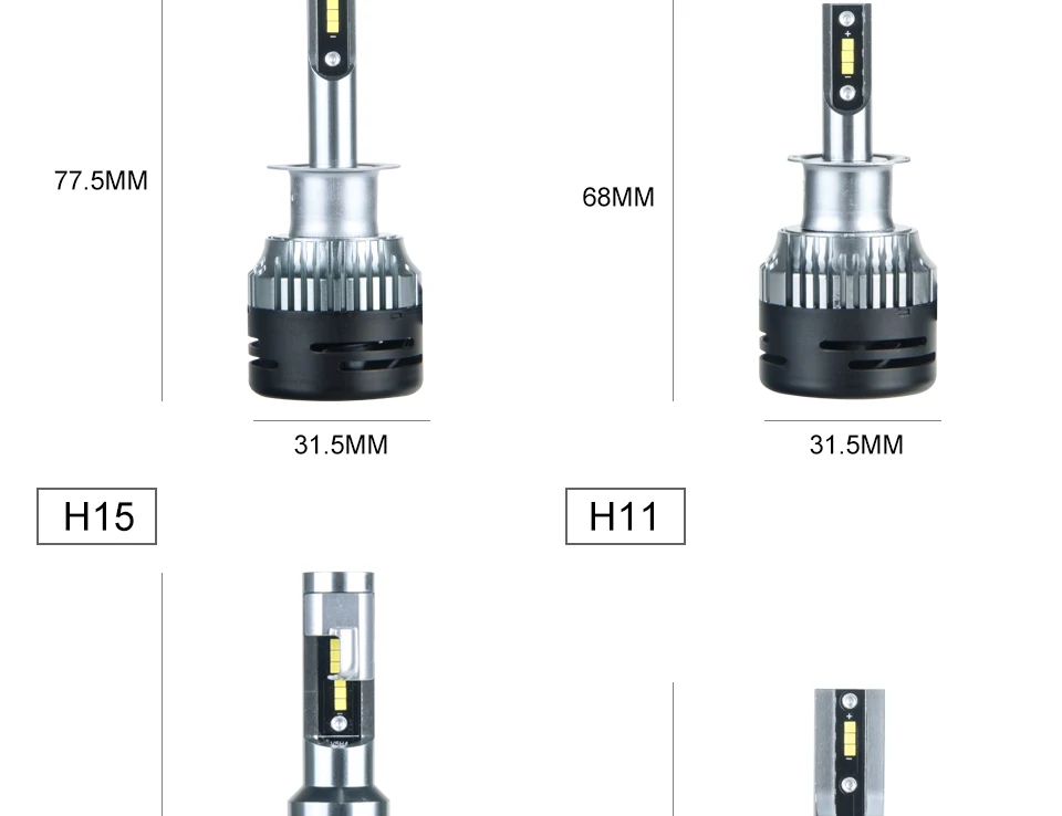 Фар автомобиля светодиодный h7 H4 светодиодный автомобильные лампы 12V H1 H3 H11 9005 HB3 9006 HB4 H15 9012 Hir2 Turbo CSP мини Автомобильные фары 12V 24V 10000LM