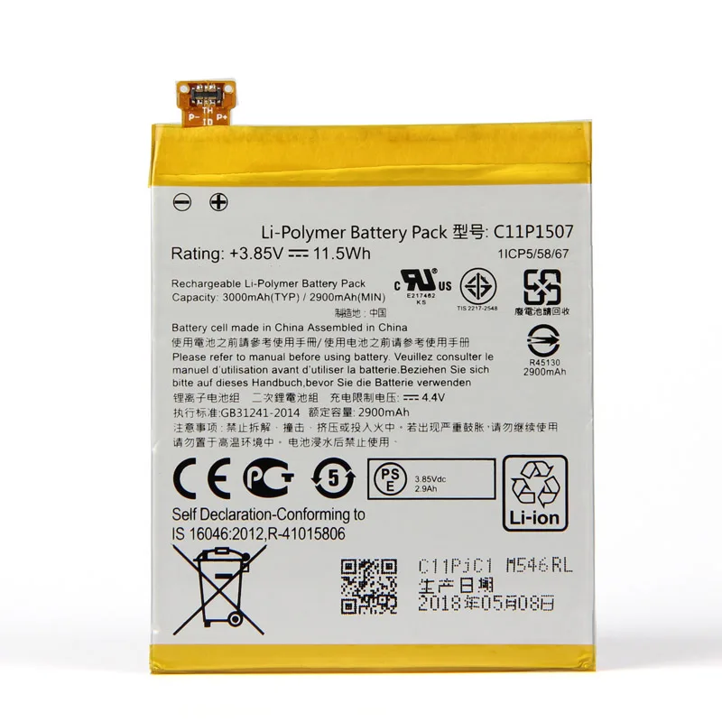 

Original High Capacity C11P1507 Battery For ASUS ZenFone Zoom ZX551 ZX550 ZX551ML Z00XSB 2900mAh