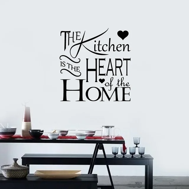 Cheap Kitchen Quote Vinyl Wall Decal Saying Dining Room Wall Decor Stickers The Kitchen is the HEART of the Home Waterproof Mural D080 Cheap Kitchen Quote Vinyl Wall Decal Saying Dining Room Wall Decor Stickers The Kitchen is the HEART of the Home Waterproof Mural D080