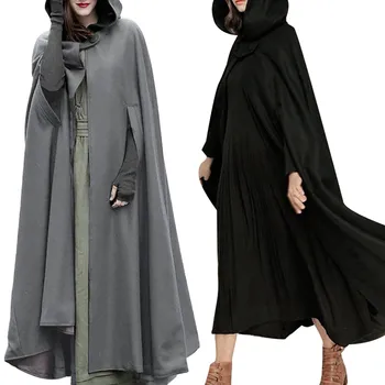 

2019 Newly concise style Women Coat Open Front Cardigan Jacket elegant Cape Cloak Poncho Plus British Vintage style 40p1112