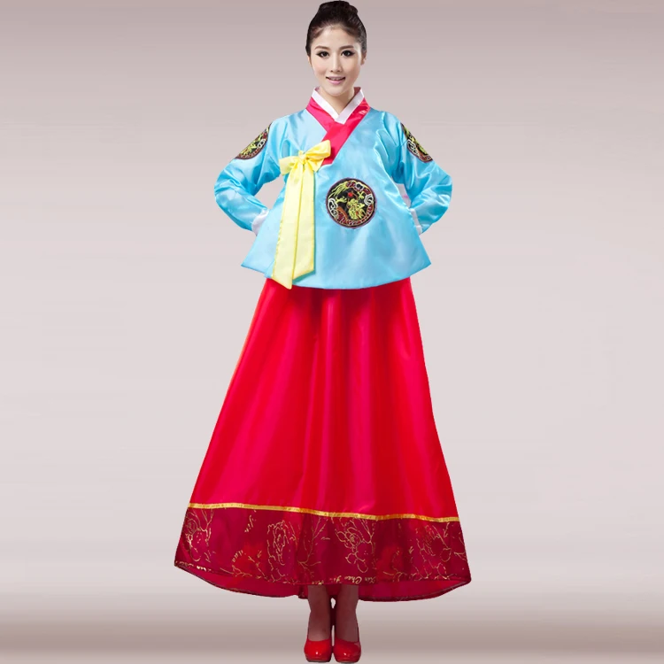 Buy blue Hot Sale New Korea Traditional Hanbok Costume