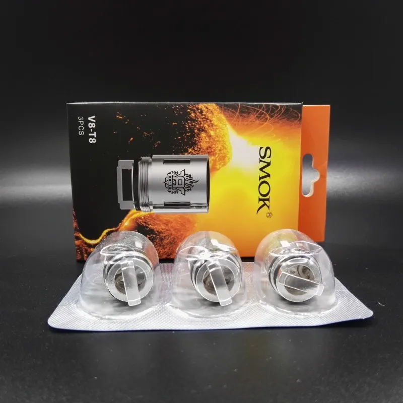 100% ORIGINAL SMOK TFV8 0.15ohm Octuple Coil Turbo 6.6T V8 T8 Evaporator Atomizer Heads E Cigarettes|atomizer head|coil atomizeratomizer coil head |