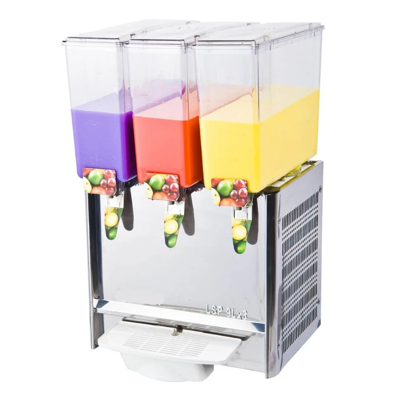 3 tank 9L Commercial Fruit Juicer Dispenser_ Cooling juice dispenser