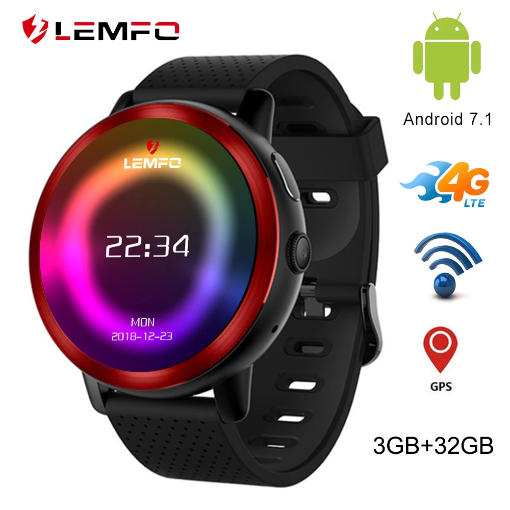 LEMFO LEM8 Pro умные часы Android 5 1 телефон 39 дюймов поддержка 4G Wi Fi sim карта gps Bluetooth для