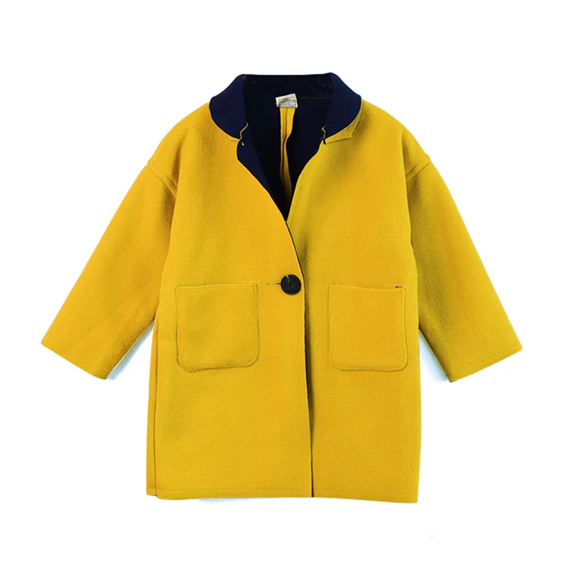 

(1piece /lot) 100% cotton 2019 new sweet woolen cloth Windbreaker kids 120cm