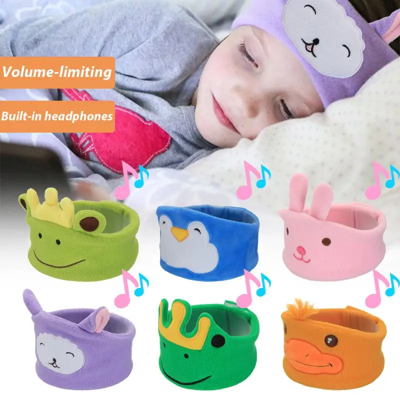 

Kids Safe Headphones Volume Limited Ultra-Thin Speakers Cute Animals Headband