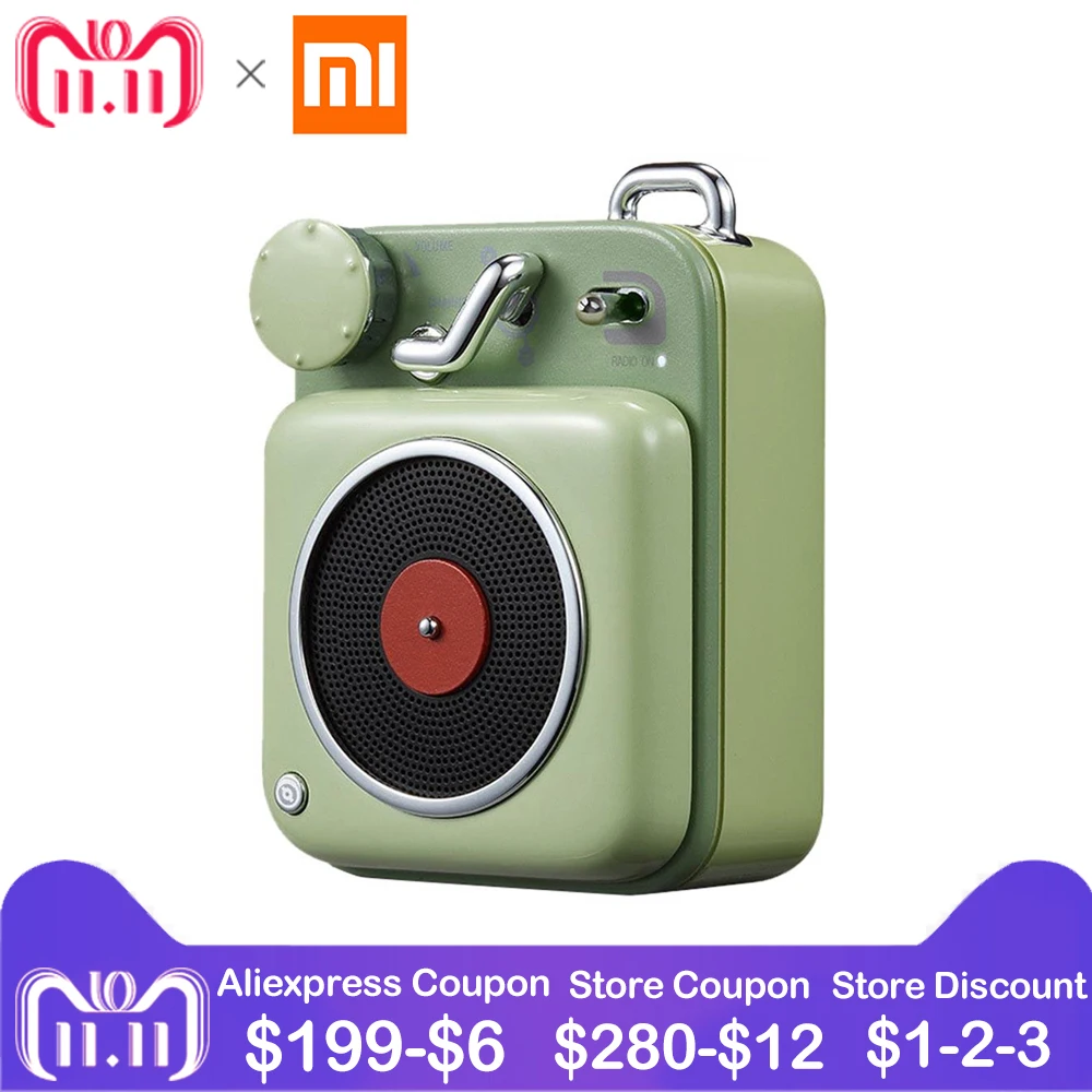 

Xiaomi MW Elvis Atomic Record Player B612 Mini Bluetooth Portable Speaker Mijia Pocket Smart Portable Party Camping Speakers