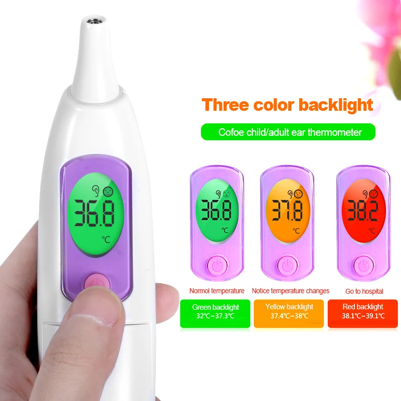 

Cofoe Ear Thermometer Infrared Digital Non-contact Thermometer Body Temperature Tester Fever Thermometer for Baby, Adults