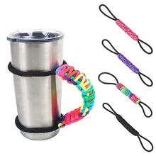 Behokic Регулируемый Паракорда бутылки воды Чашка Стакан ручка бутылки кольцо веревки Перевозчик ремень выживания для 30 унц. йети Озарк стакан