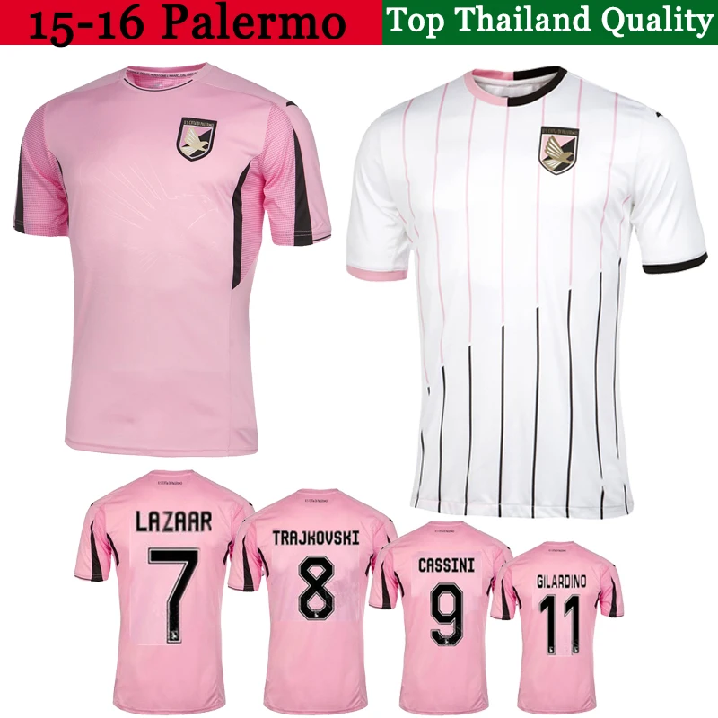 2016 Serie A Thai version U S Citta di Palermo soccer jerseys 15 16 BRUGMAN  VAZQUEZ GILARDINO Home Away football shirt - AliExpress