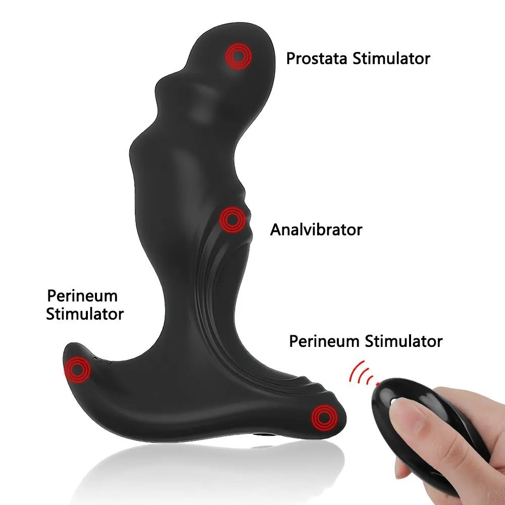 Rechargeable Wireless Remote Control Prostate Massager Anal Vibrator Sex Toy USB 10 Speed Mode Waterproof Butt Plug for Men Gay | Красота и