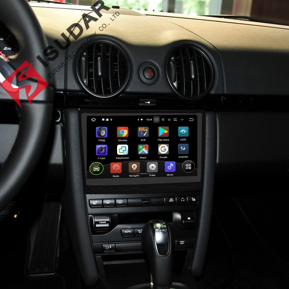 Best Isudar Car Multimedia Player 2 din Car Radio GPS Android 8.0 Stereo System For Porsche/911/997/Cayman/Boxter DSP Microphone Wifi 5