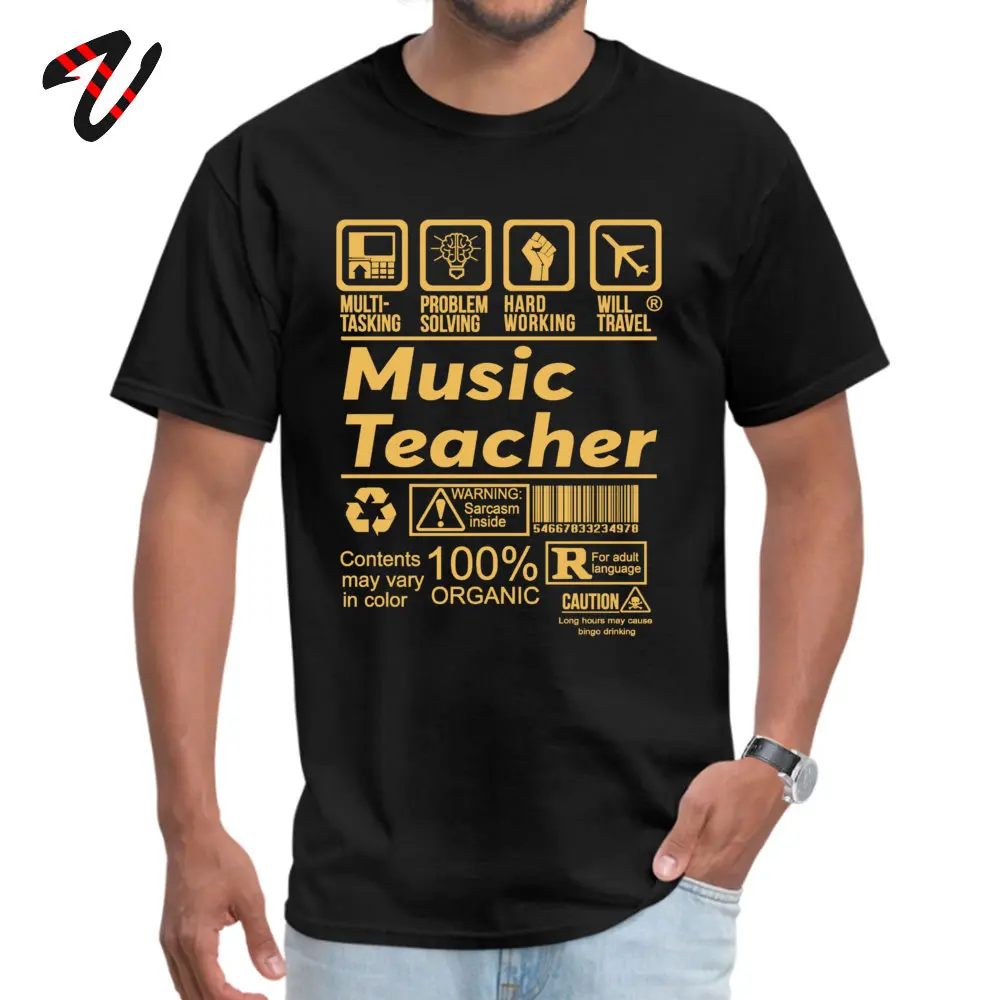 MUSIC TEACHER SOLVE PROBLEMS DESIGN T Shirts Designer Mens Summer Tops Shirts Casual Tops & Tees Crew Neck 100% Cotton MUSIC TEACHER SOLVE PROBLEMS DESIGN11238 black