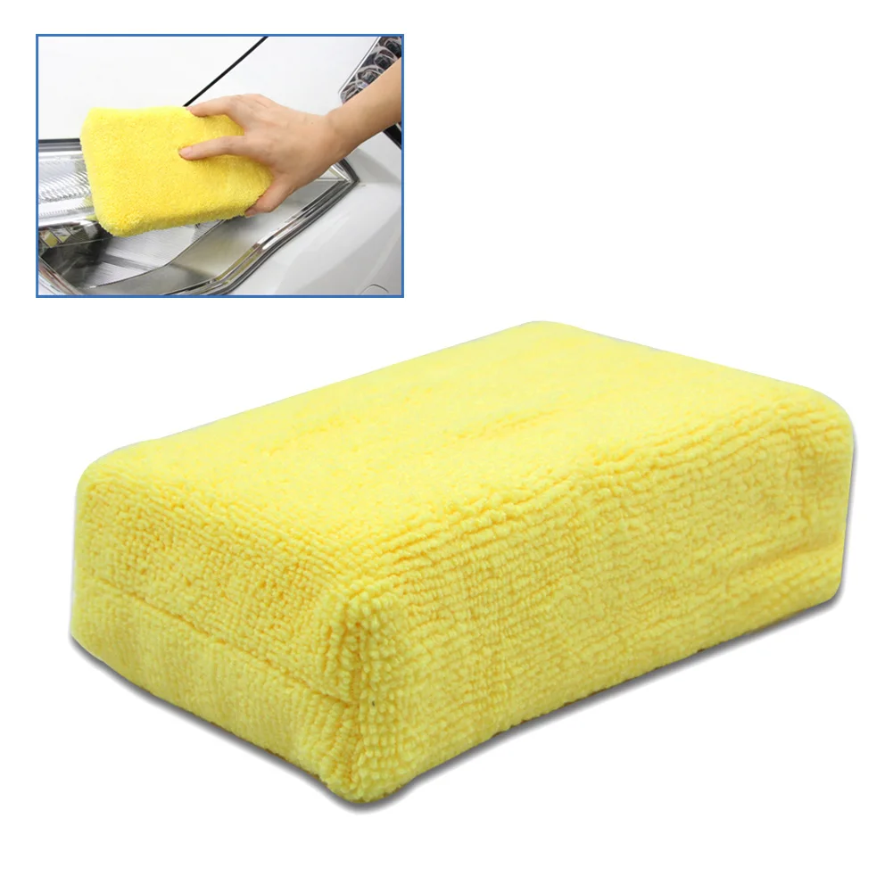 Профессиональное микроволокно губка для чистки ткани многофункциональная для мытья чистящей ткани желтая