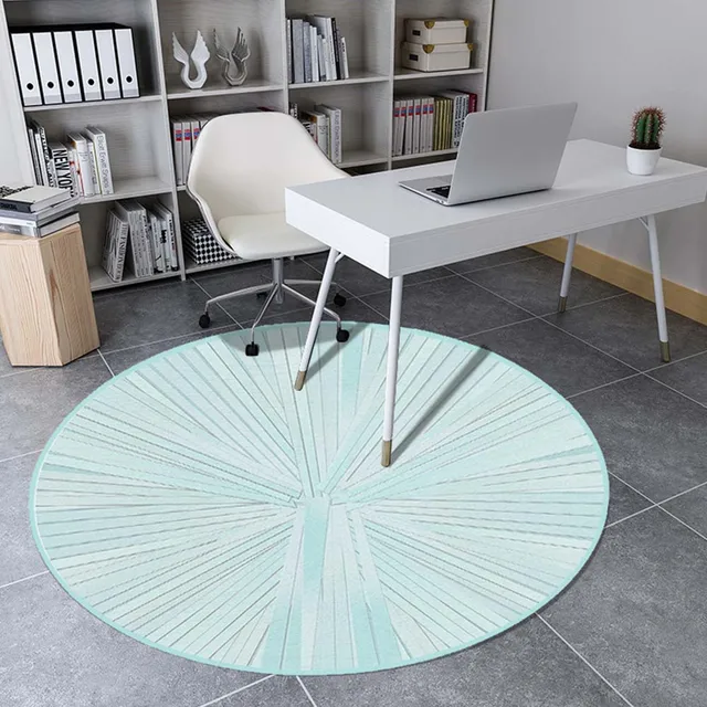 Best Price Round Carpets for Living Room Computer Chair Area Rug Children Cloakroom Rugs and Carpets Play Tent Floor Mat Nordic Gray Series