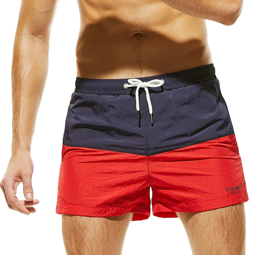 Сексуальные мужские шорты для плавания с CHAMSGEND талией, мужские шорты для плавания, плавательные трусы, спортивные сексуальные шорты для плавания, подарки, 1 шт
