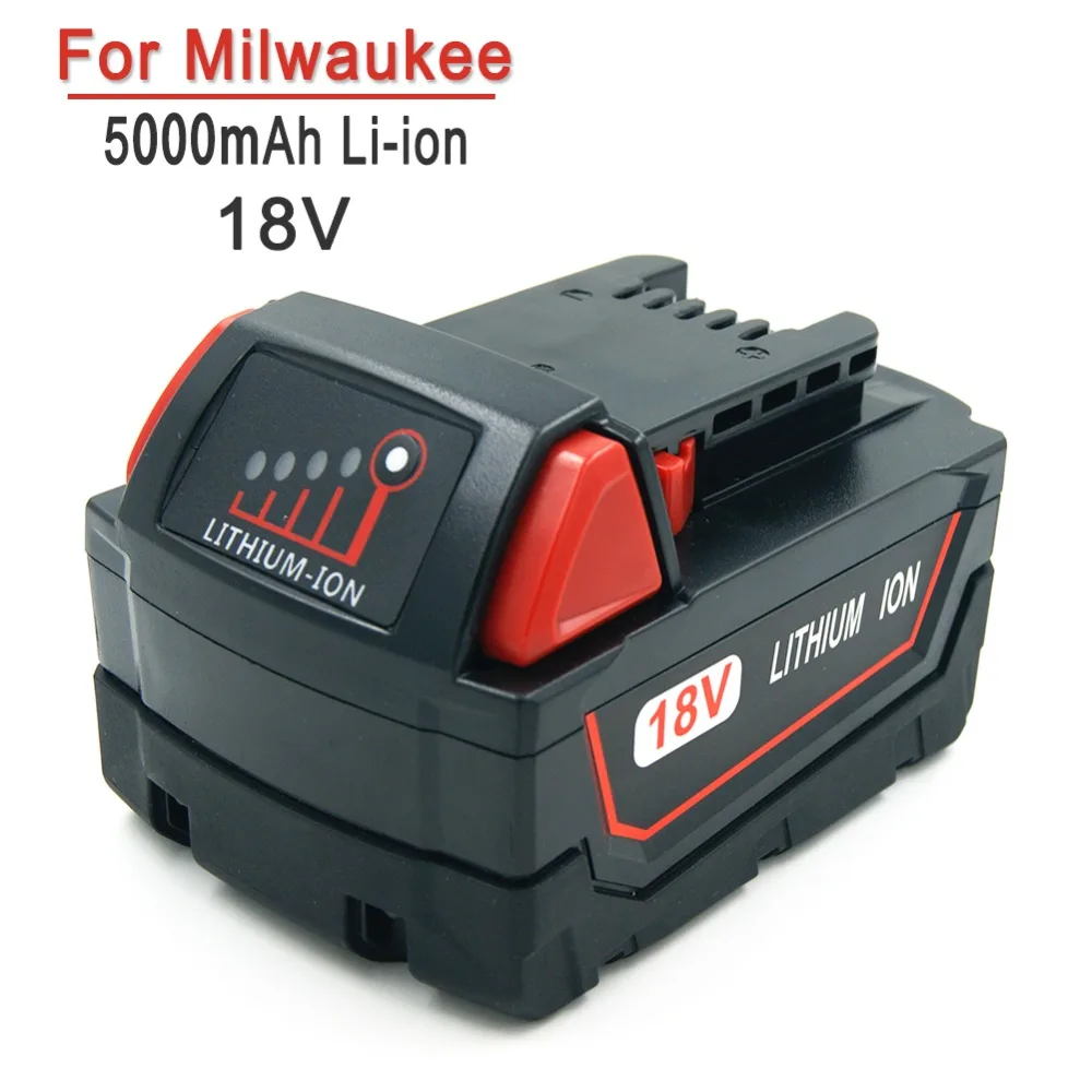 Аккумуляторная батарея 5000 мАч 18 в для Milwaukee M18 XC 48 11 1815 M18B2 M18B4 M18BX|Перезаряжаемые