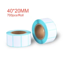 40*20mm Adhesive Thermal Label Sticker Paper Supermarket Price Blank Label Direct Print Waterproof 700pcs/Roll 100w h30mm 2000pcs one roll quality pet thermal transfer sticker label paper accept customized order with other size