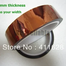 1 х 18 мм* 33 м* 0,06 мм полиимидная лента теплостойкая высокотемпературная клейкая лента, для Светодиодный PCB DIY, термоприменение