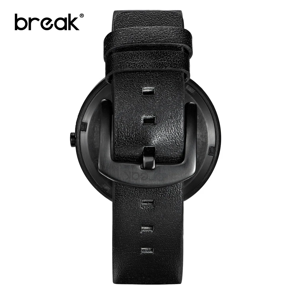 break top men women simple fashion style quartz wristwatch steel galendar