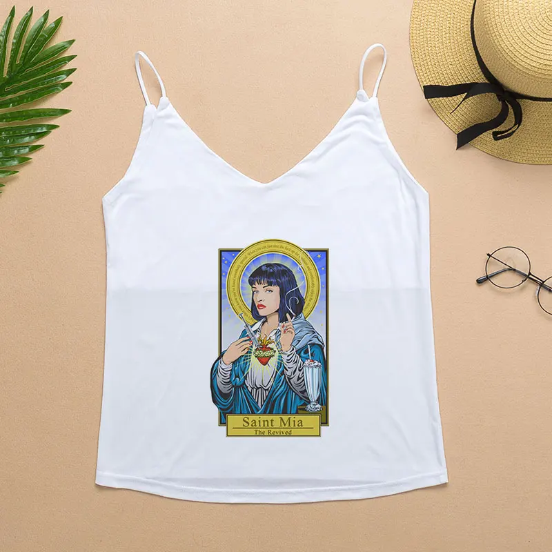 

2019 Women Summer Sexy Crop Top Shirt Harajuku Print Camis Streetwear Tops Shirt Cropped Vest Women Clothing