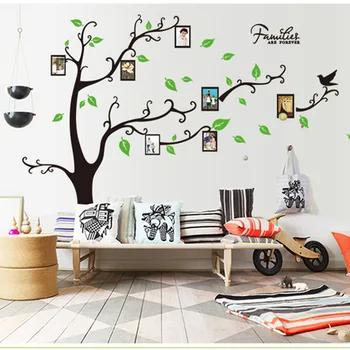 

2Pcs Photo tree frame family forever memory tree wall decals Removable Wall Poster pvc wall sticker home decoration DIY 60*90cm