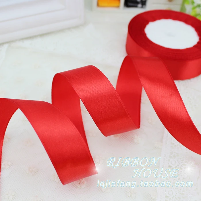 Satin ribbon webbing decoration Christmas gift Packaging ribbons Sewing Fabric DIY 25 yards/roll 1"(25mm)
