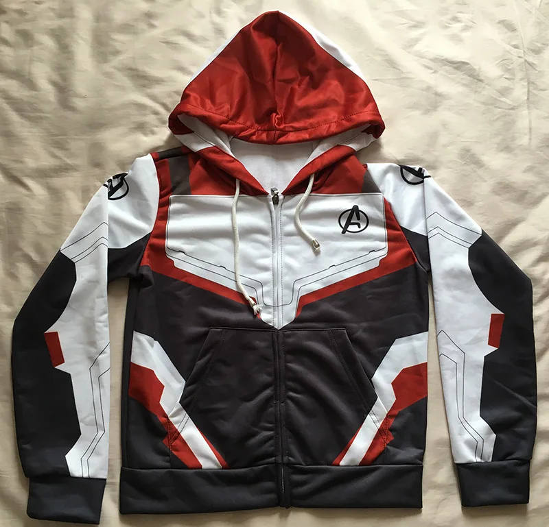 Kids Adult Avengers Endgame Quantum Realm Hooded Hoodies Sweatshirt Jacket Advanced Tech Embroidery Cosplay Costumes