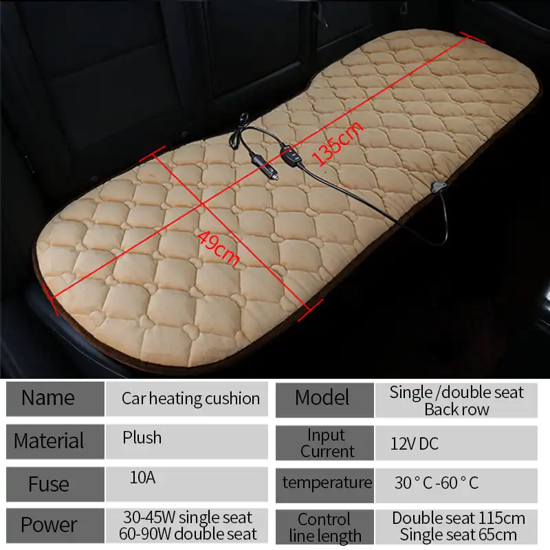 Bilisder Heated Car Seat Covers Warm Car Front Seat heated Cushions Heated Seat Pad 2 Level Temp Setting Universal 12V