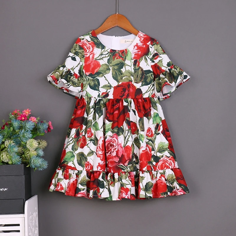 Summer beach vacation children family matching clothes mother daughter