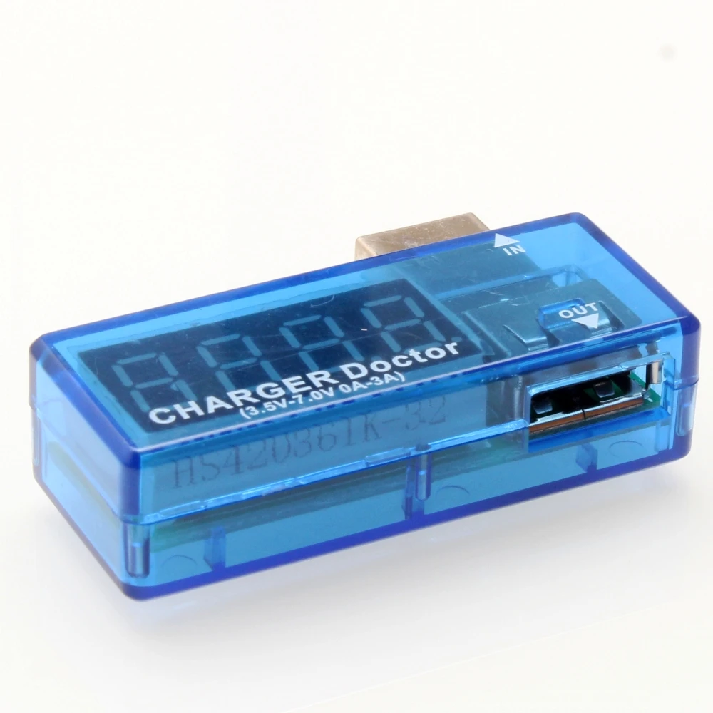 Зарядное устройство USB светодиодный дисплей Doctor In line измеритель напряжения и