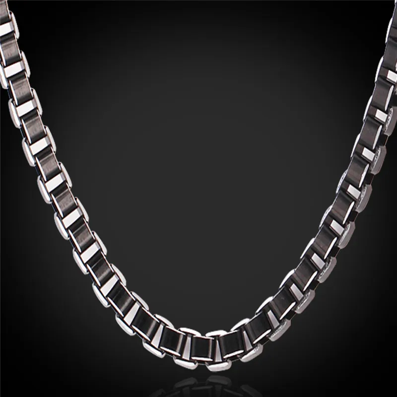 Black Necklace For Men Jewelry Box Chains Fashion Jewelry Cool