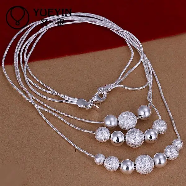 

silver plated pendant necklaces for women silver plated chain jewelry N020 Halskette for gift Wholesale