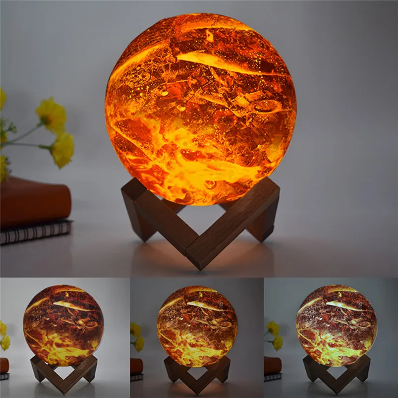 3D Луна лампа USB ночник ручной декоративный фонарь Луна ночник лунный стол настольная луна лампа подарок домашний декор Luces 35MR8