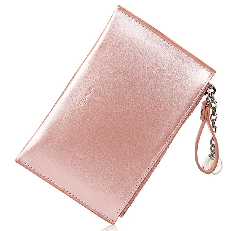 

pu leather ladies wallet Japan and South Korea Pearlescent laser creative mini coin purse handbag zipper money pocket key small