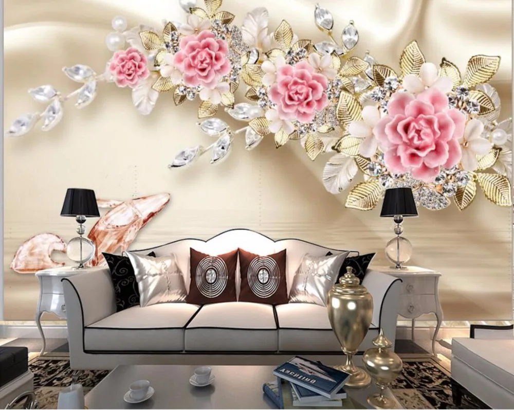 Beibehang пользовательские фото обои 3D рельеф ювелирные изделия розы ТВ стены фон papel де parede обои для стен 3 d