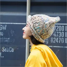 Mingjiebihuo Новая модная шерстяная шапка смешанных цветов, теплая осенняя и зимняя шапка, вязаная шапка для мужчин и женщин