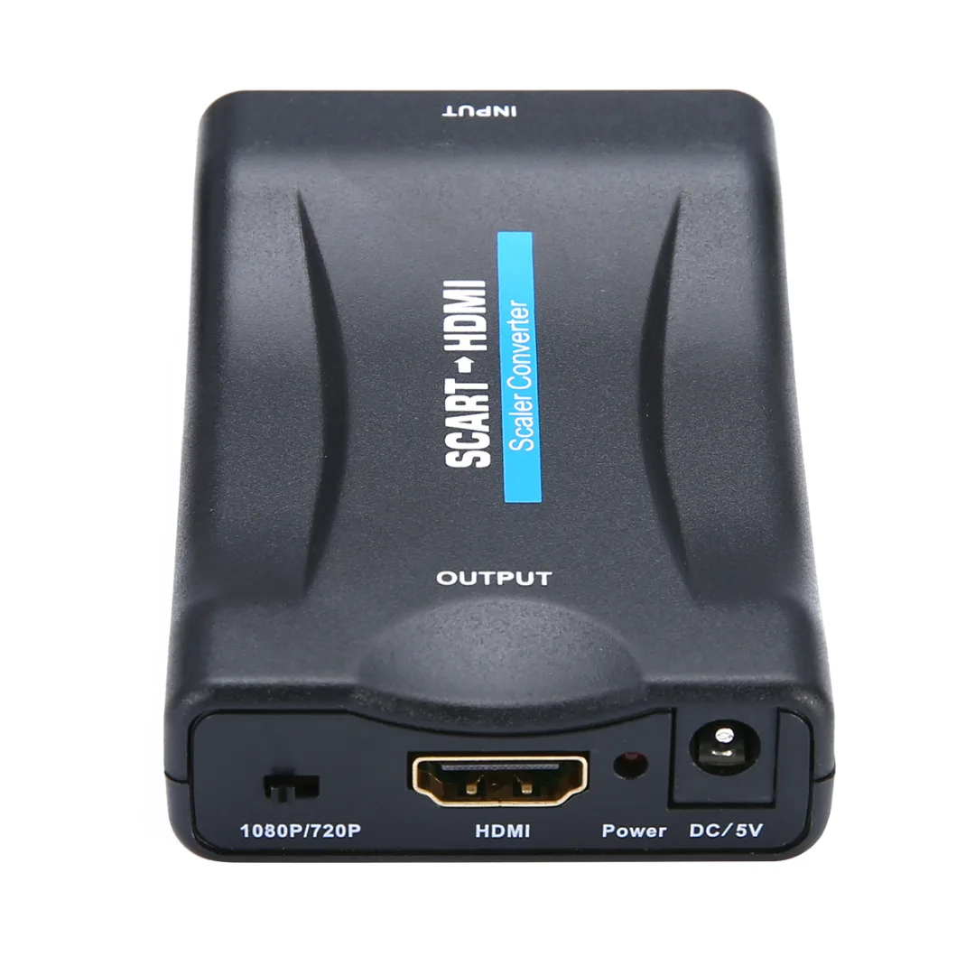 Новые 1080 P SCART К HDMI аудио видео конвертер адаптер с USB кабель для HDTV DVD