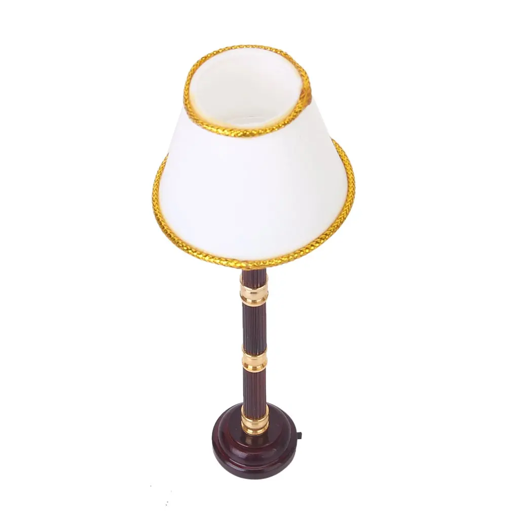 

White 1/12 Dollhouse Miniature LED Light Switch Floor Lamp Radio Companies