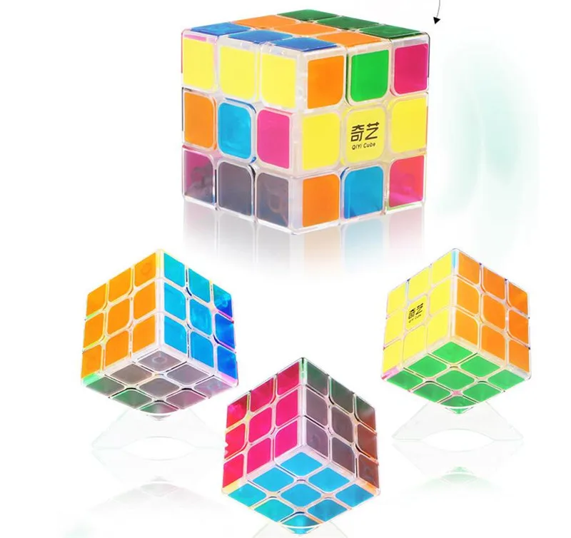 QiYi QiHang большой размер 60 мм 3x3x3 прозрачный Кристальный магический куб скоростной куб головоломка твист для детей развивающие игрушки подарок