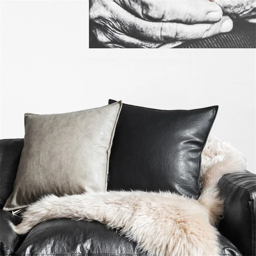 Чехол для подушки постмодернистские металлические броши подушка мягкая искусственная кожа постельное бельё домашний модель номер Декор cojines almofadas